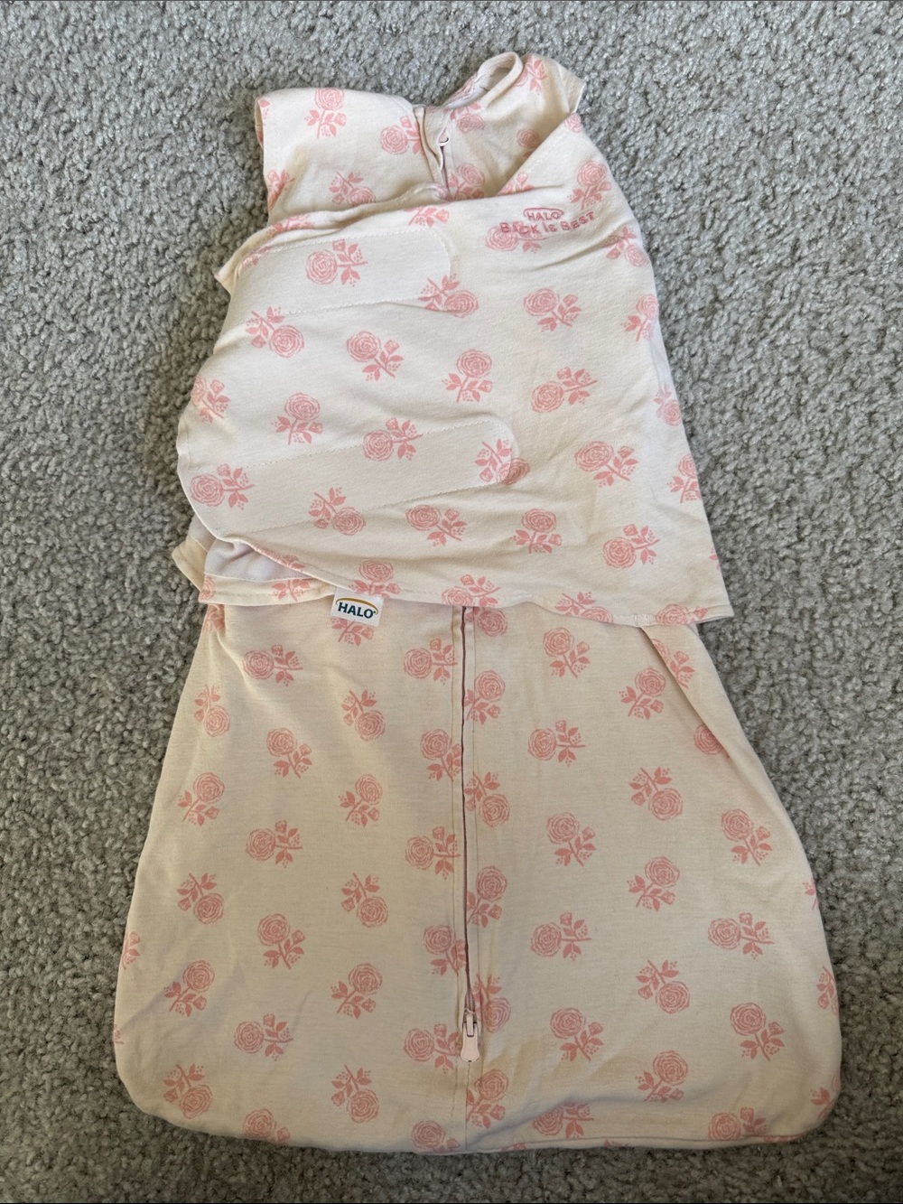 Halo Pink Rose Print Wearable Sleep Sack